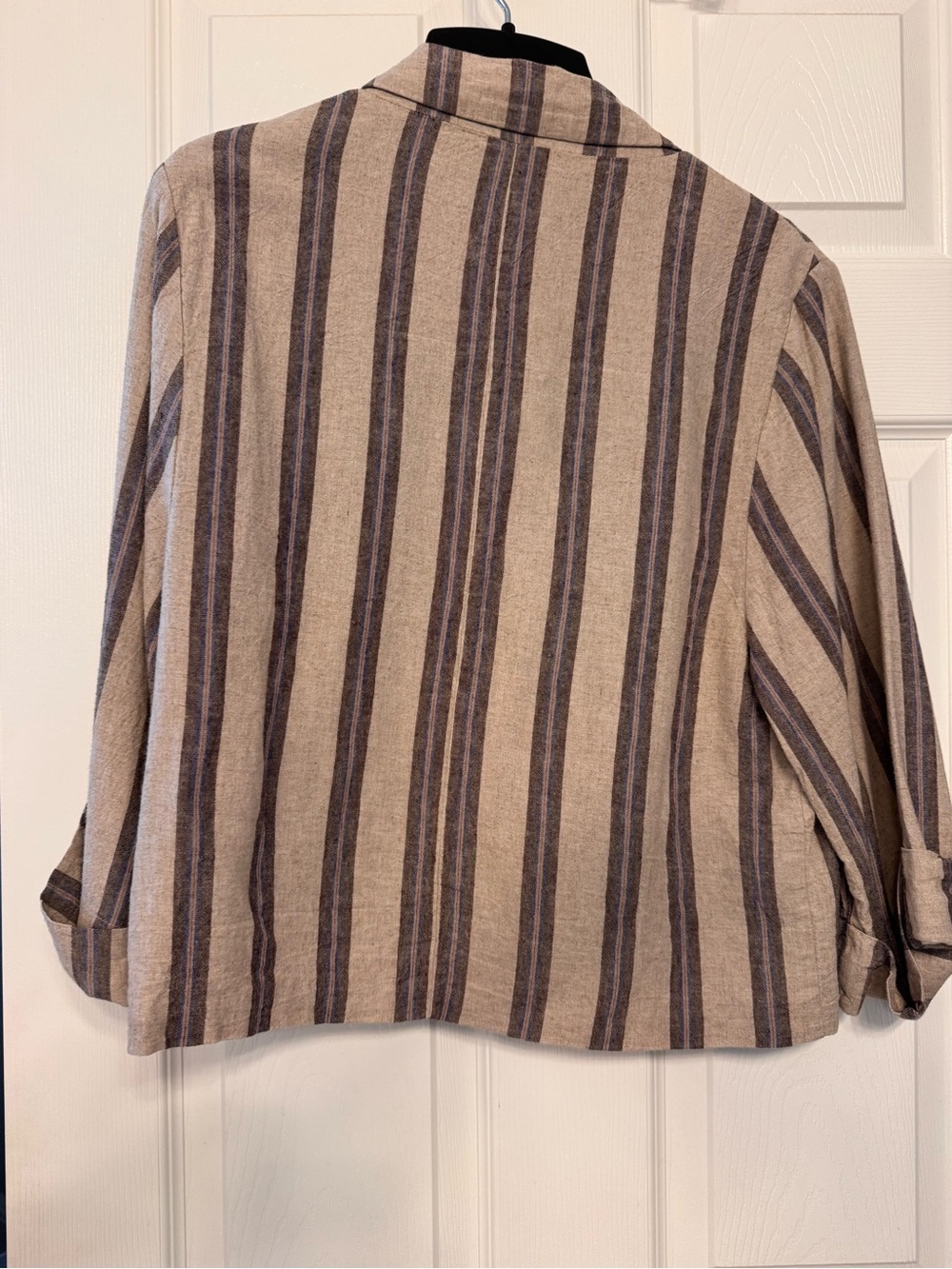 Z Supply Neutral Striped Linen-Blend blazer - Picture 6 of 12